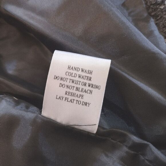 Variations Women's Size XL Long Gray Snap Button Closure Winter Fuzzy Coat - Picture 10 of 12